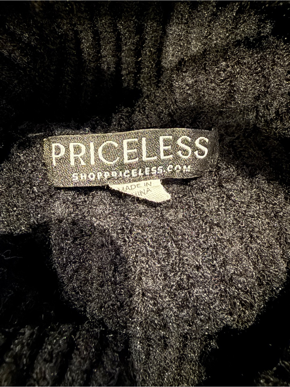 Priceless Black Ribbed Oversized Turtleneck Sweater - Picture 7 of 7